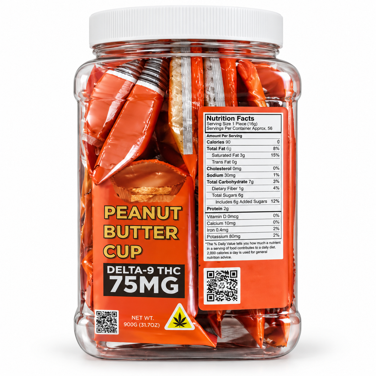 75 MG D9 THC PEANUT BUTTER CUPS